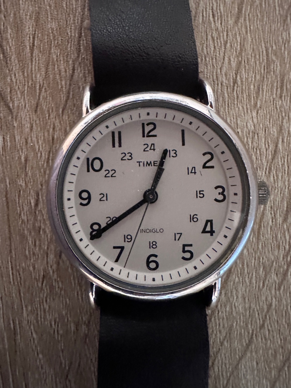 Timex Weekender with Leather NATO-style Strap and Indiglo